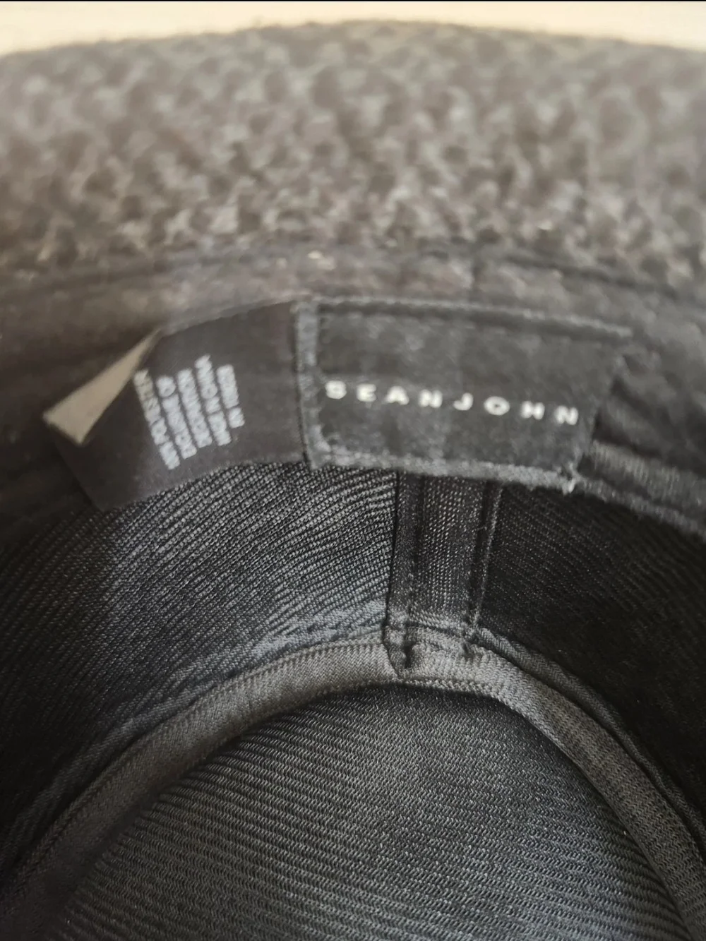 Sean John Gray/Black Polyester Fedora Hat, Y2K